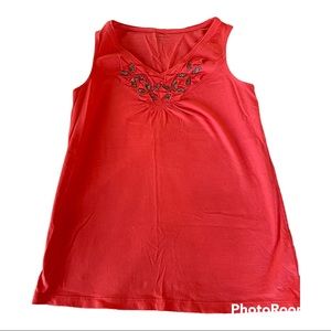 COLDWATER CREEK ORANGE TANK SIZE XS (4-6)